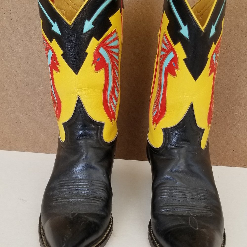 Rocketbuster custom made  El Indio boots; no size shown; approx size 6.5M
